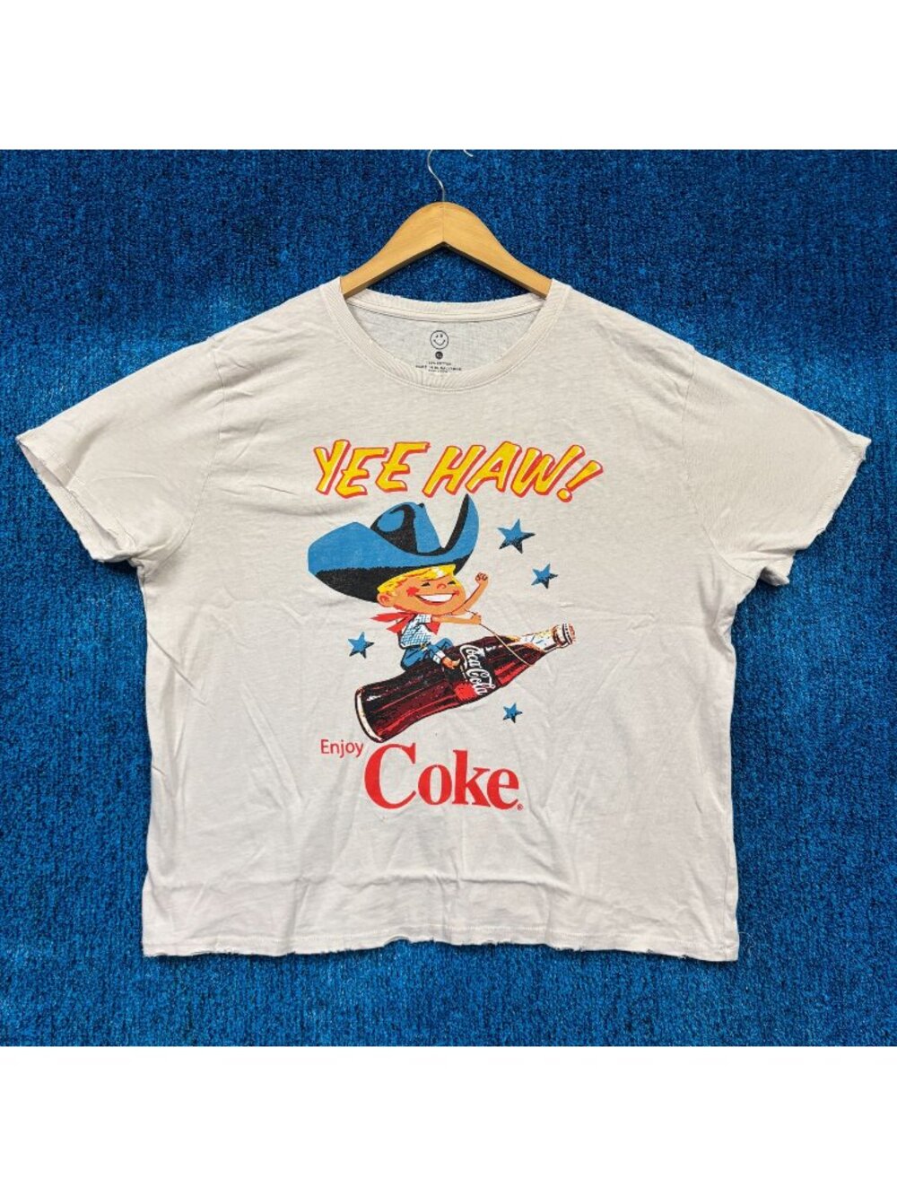 Coca Cola Cowboy Beige T-Shirt Size Extra Large